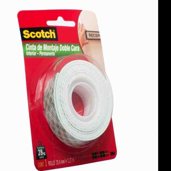 CINTA ADH. DOBLE CAPA PLAST. 25.4X1.27 114214H SCOTCH C24